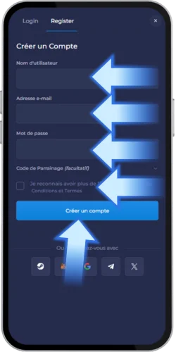 Saisissez vos informations