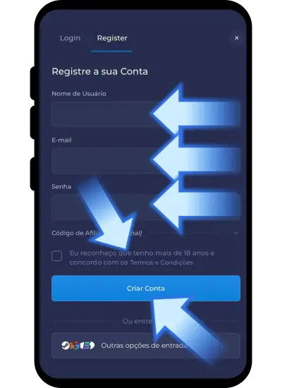 Insira os seus dados