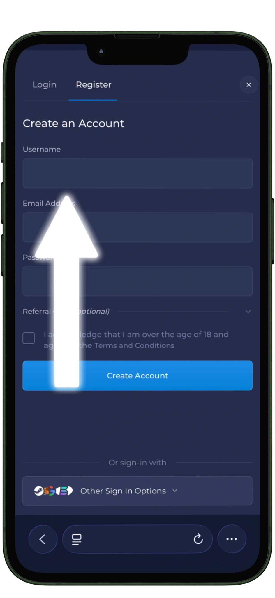 username creating for rainbet registration