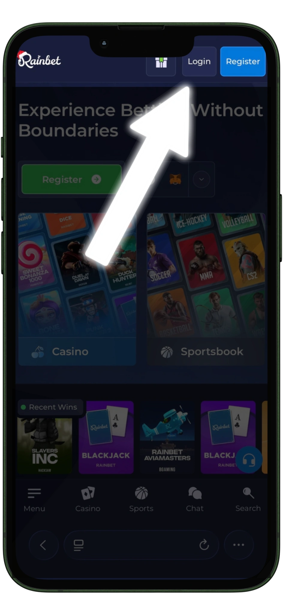 Click the Login button