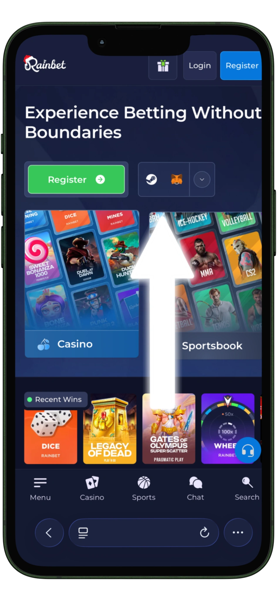 Rainbet login - Register via Steam, Google, Metamask for Rainbet login