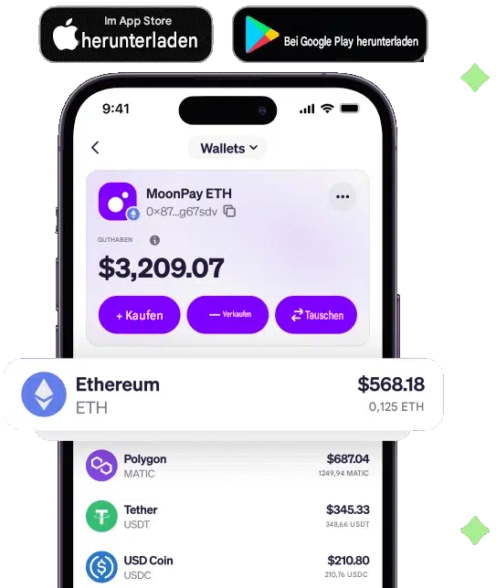 Offizieller Krypto-Partner MoonPay für sichere Einzahlungen bei Rainbet